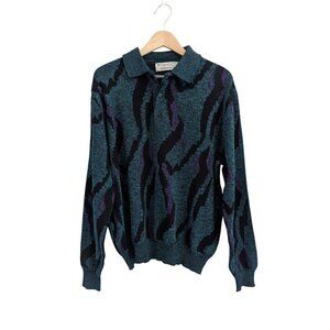 Vintage St. Croix Knits Sweater Polo 90s Design Men's Size L